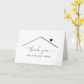 ホームパーソナライズされた紹介サンキューカード カード (黄色い花)