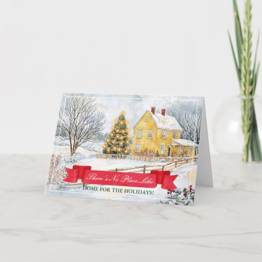 ホームパーソナライズされたfor the Holidays不動産仲介業者カード 招待状 (正面)