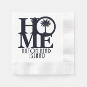 ホームヒルトンヘッドアイランドストーンコースター 縁ありカクテルナプキン (正面)