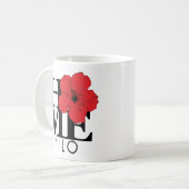 ホームヒロハワイレッド11oz コーヒーマグカップ (正面左)