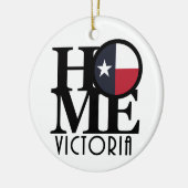 ホームビクトリアテキサス州 セラミックオーナメント (左)