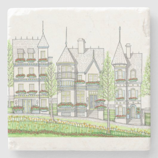 ホームビクトリアンマーブルコースター ストーンコースター (正面)