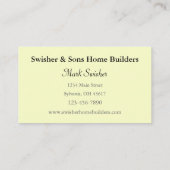 ホームビルダー 名刺 (裏面)