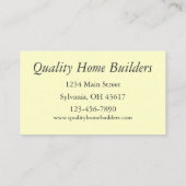 ホームビルダー 名刺 (裏面)