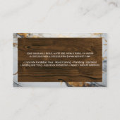 ホームビルド建築ツール |木材 |大理石 名刺 (裏面)