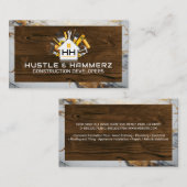 ホームビルド建築ツール |木材 |大理石 名刺 (正面/裏面)