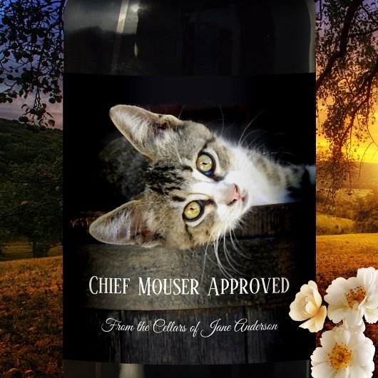 ホームビールおもしろいキャットワインラベル ワインラベル