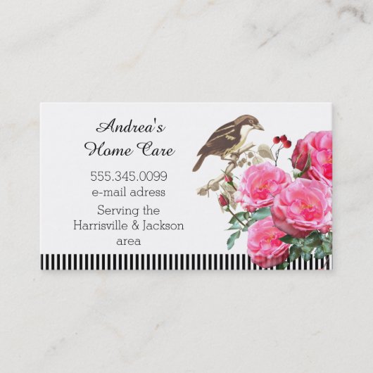 ホームピ気にックローズアンドバード 名刺 (正面)