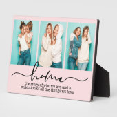 ホームファミリーことわざモダンタイポグラフィ3枚 フォトプラーク (側面)