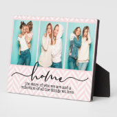 ホームファミリーことわざモダンタイポグラフィ3枚 フォトプラーク (側面)