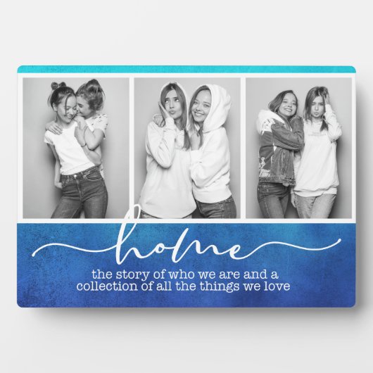 ホームファミリーことわざモダンタイポグラフィ3枚 フォトプラーク (正面)