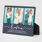 ホームファミリーことわざモダンタイポグラフィ3枚 フォトプラーク (側面)