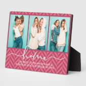 ホームファミリーことわざモダンタイポグラフィ3枚 フォトプラーク (側面)