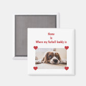 ホームファーボールバディドッグパーソナライズされたフォトハート マグネット (正面/裏面)