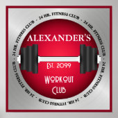 ホームフィットネスセンタートレーニングクラブジムオープン24時間 ポスター (正面)