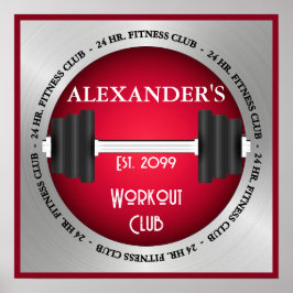 ホームフィットネスセンタートレーニングクラブジムオープン24時間 ポスター