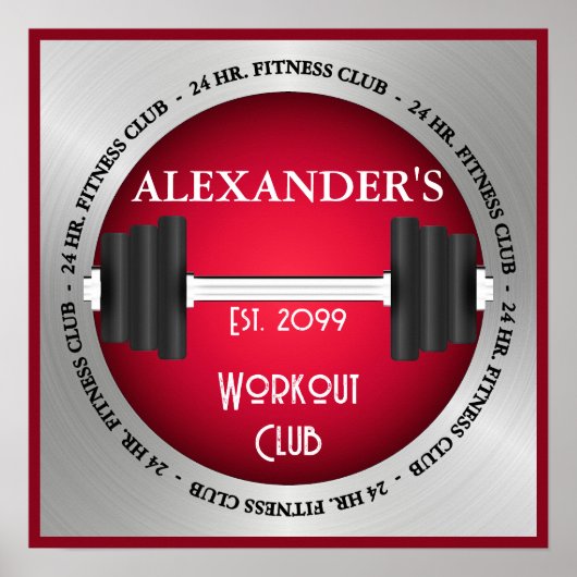 ホームフィットネスセンタートレーニングクラブジムオープン24時間 ポスター (正面)