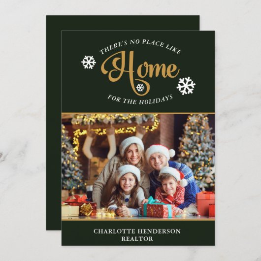 ホームフォトクリスマスホリデーのような場所はない シーズンカード (正面/裏面)