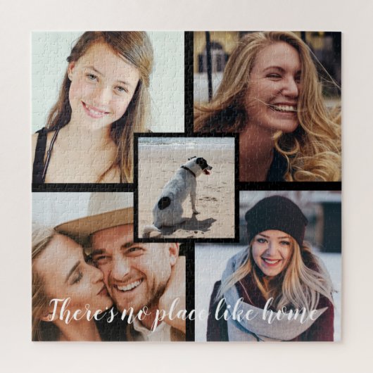 ホームフォトコラージュのようなカスタム場所はない ジグソーパズル (縦)