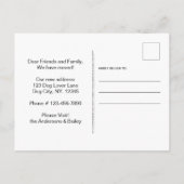 ホームフォト引っ越しましたドッグ移動 案内ポストカード (裏面)