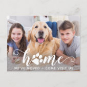 ホームフォト引っ越しましたドッグ移動 案内ポストカード (正面)