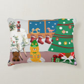 ホームフォーザホリデーズイラストレーション アクセントクッション (正面)