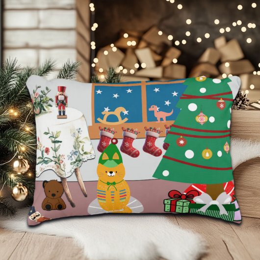 ホームフォーザホリデーズイラストレーション アクセントクッション