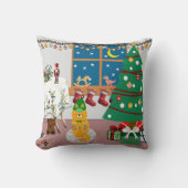 ホームフォーザホリデーズイラストレーション クッション (正面)