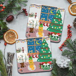 ホームフォーザホリデーズイラストレーション コースター