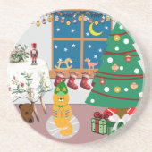 ホームフォーザホリデーズイラストレーション コースター (正面)