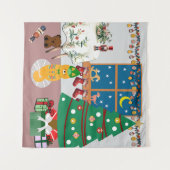 ホームフォーザホリデーズイラストレーション タペストリー (正面(横))