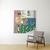 ホームフォーザホリデーズイラストレーション タペストリー (インサイチュ(横))