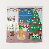 ホームフォーザホリデーズイラストレーション タペストリー (正面)