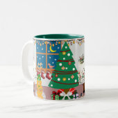 ホームフォーザホリデーズイラストレーション ツートーンマグカップ (正面左)