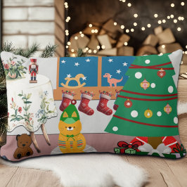 ホームフォーザホリデーズイラストレーション ランバークッション