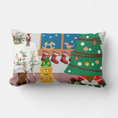 ホームフォーザホリデーズイラストレーション ランバークッション (正面)