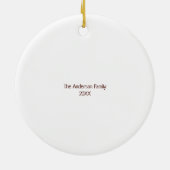 ホームフォーザホリデーズクリスマスウィズカスタム文字 セラミックオーナメント (裏面)