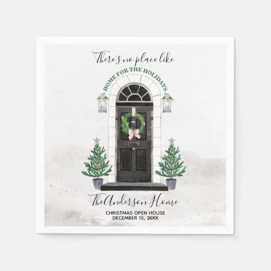 ホームフォーザホリデーズクリスマスオープンハウス スタンダードカクテルナプキン (正面)