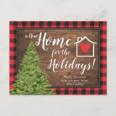 ホームフォーザホリデーズクリスマスツリー移動素朴中 ポストカード (正面)