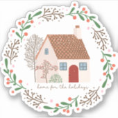 ホームフォーザホリデーズクリスマスビニール シール (正面)