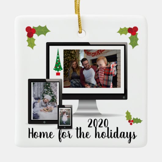 ホームフォーザホリデーズバーチャルパンデミック2020 セラミックオーナメント (正面)