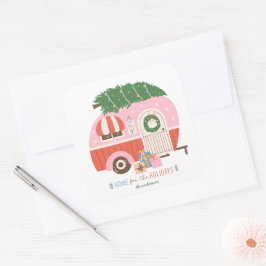 ホームフォーザホリデーズピンクキャンパー スクエアシール