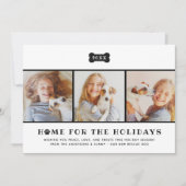 ホームフォーザホリデーズブラックプレイドッグ写真 シーズンカード (正面)