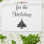 ホームフォーザホリデーズホワイト&レッドキッチンタオル キッチンタオル (折り畳み)