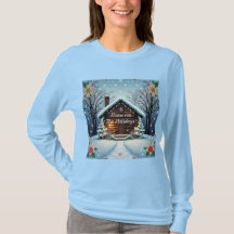 ホームフォーザホリデーズライトブルーTシャツ