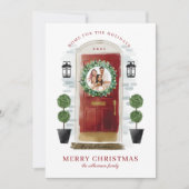 ホームフォーザホリデーズレッドウォーターカラードアフォト シーズンカード (正面)