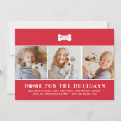 ホームフォーザホリデーズレッドプレイドドッグ写真 シーズンカード (正面)