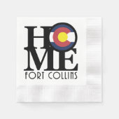 ホームフォートコリンズ 縁ありカクテルナプキン (正面)