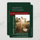 ホームフォーホリデーズグリーンカスタムレシピ写真と名前 シーズンカード (正面/裏面)