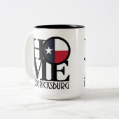 ホームフレデリスバーグテキサス州15oz ツートーンマグカップ (正面左)